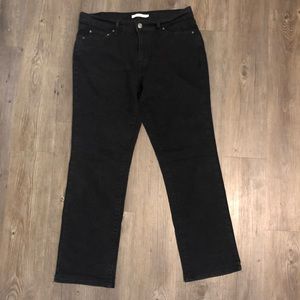 Black 505 straight jeans